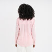 Chemise lin mélangé manches longues rose femme