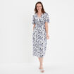 Robe longue empire taille smockée Creeks ecru femme