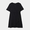 Robe courte effet portefeuille fluide noir femme