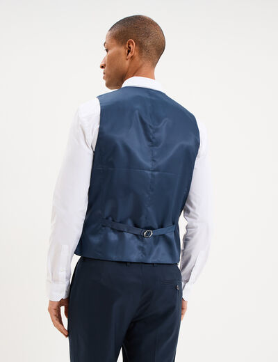 Gilet de costume sans manches bleu marine homme