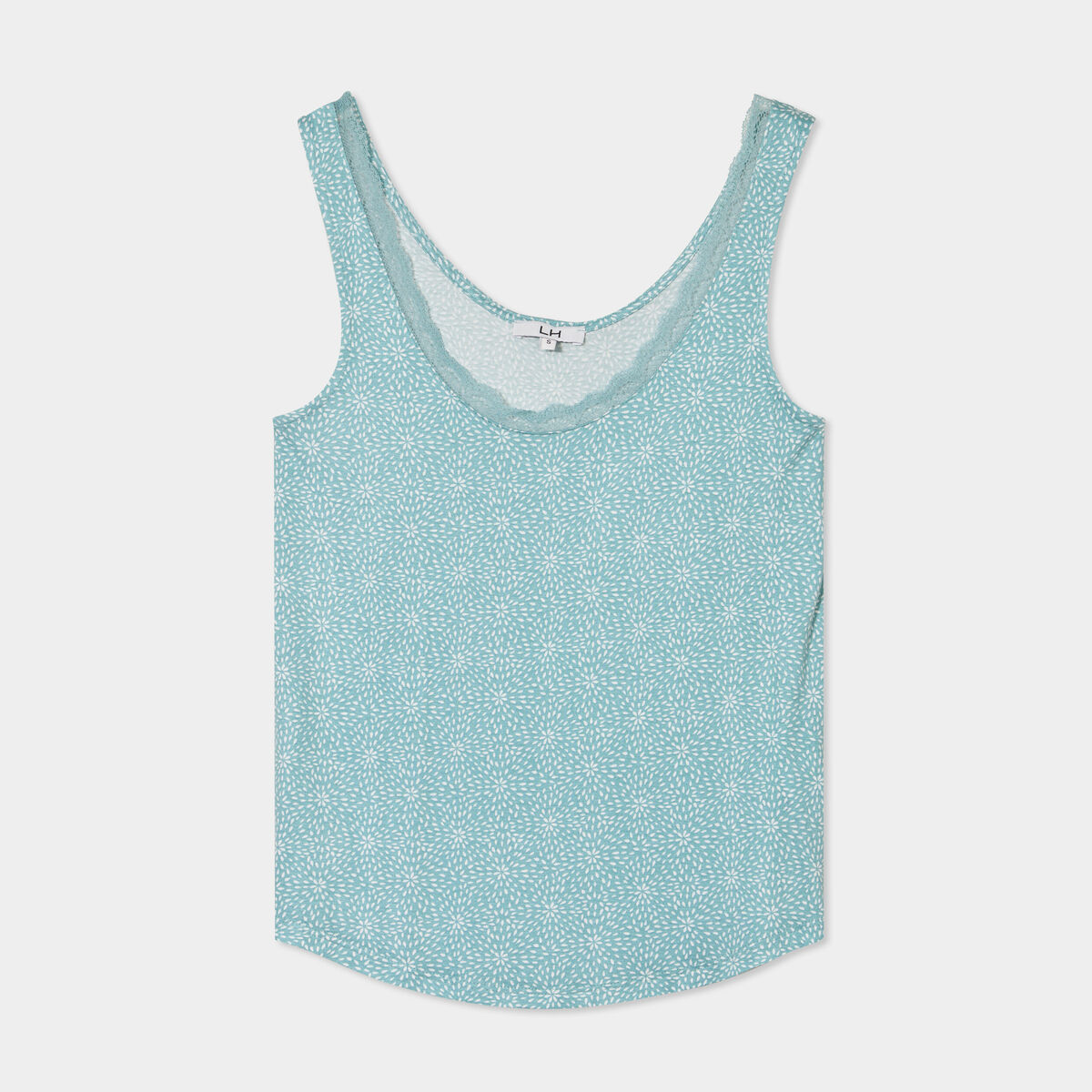Haut de pyjama débardeur vert menthe femme