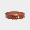 Ceinture avec perforations marron cognac femme