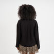 Chemise manches retroussables noir femme