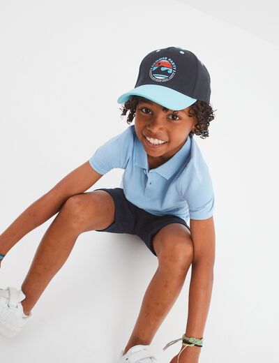 Casquette coton bleu marine garçon