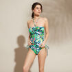 Haut de maillot de bain tankini vert femme