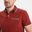 Polo manches courtes 1 poche coton rouge foncé homme