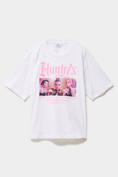 T-shirt coton Kpop Demon Hunters blanc fille