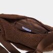Sac banane effet polaire marron fonc&eacute; femme