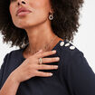 T-shirt manches 3/4 col rond coton bleu foncé femme