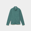 Veste polaire zipp&eacute; col montant vert fonc&eacute; homme