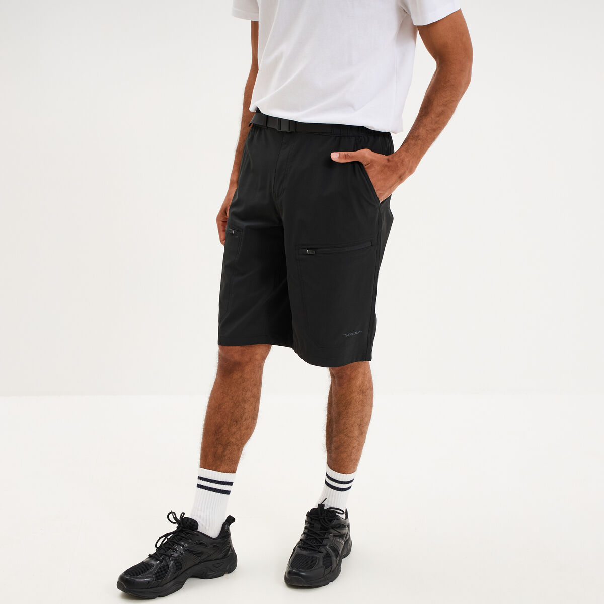 Short de randonn&eacute;e respirant noir homme