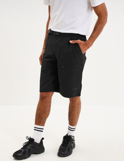 Short de randonn&eacute;e respirant noir homme