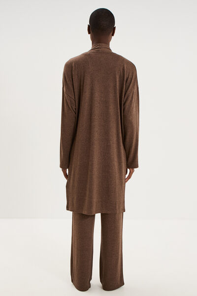 Ensemble pyjama 3 pi&egrave;ces beige femme