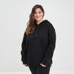 Sweat à capuche hoodie noir femme grande taille