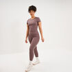 Legging de sport taille haute mauve femme