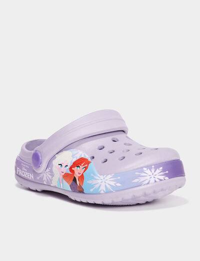 Sabots de plage Reine des neiges mauve fille