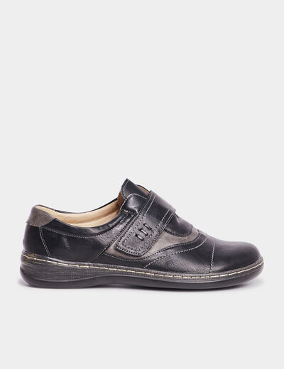 Loafers à scratchs Confortissimo noir femme