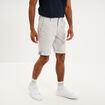 Bermuda short chino straight stretch gris clair homme