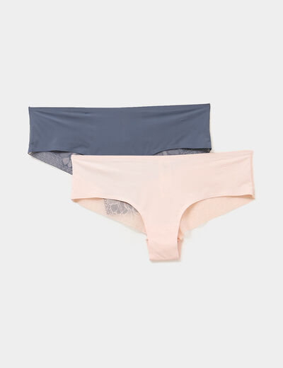 Lot 2 shortys rose clair femme