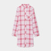 Chemise de nuit droite boutonnée rose femme