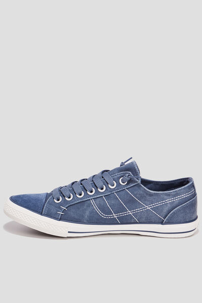 Tennis en toile à lacets Creeks bleu homme
