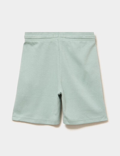 Short jogging droit taille &eacute;lastiqu&eacute;e vert pastel gar&ccedil;on