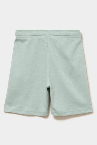 Short jogging droit taille &eacute;lastiqu&eacute;e vert pastel gar&ccedil;on