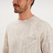 T-shirt col rond manches courtes coton gris clair homme
