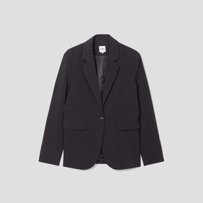 veste droite boutonnee manches longues noir femme Veste droite boutonnée manches longues noir femme