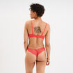 Soutien-gorge push-up padd&eacute; dentelle rouge femme