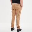 Pantalon cargo slim à coulisse taupe homme