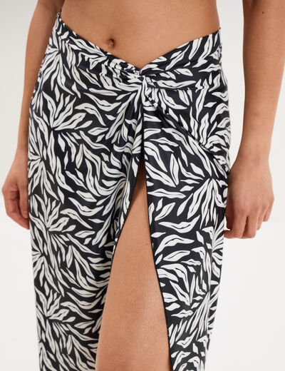 Jupe par&eacute;o de plage noir femme