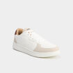 Tennis basses &agrave; lacets blanc homme