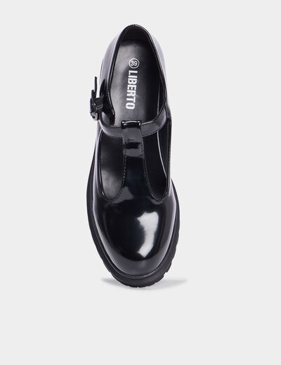 Mocassins vernis à talons Liberto noir femme