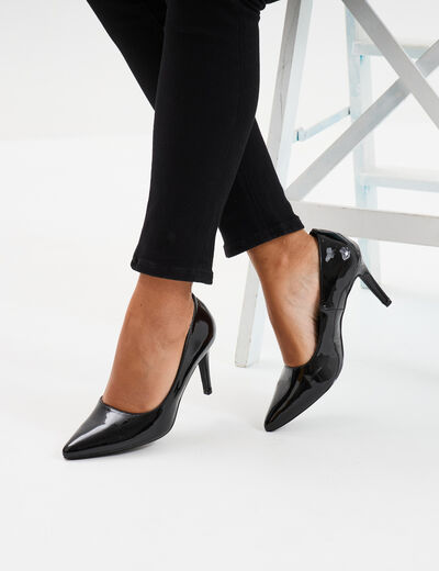 Escarpins vernis à talons Mosquitos noir femme