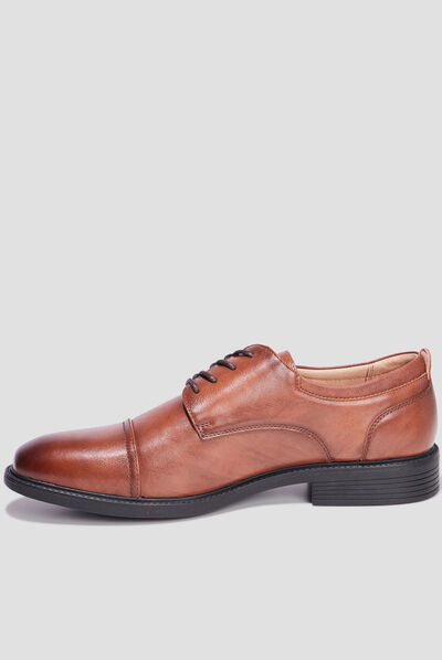 Derbies lacées marron homme
