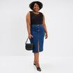 Débardeur col en dentelle noir femme grande taille