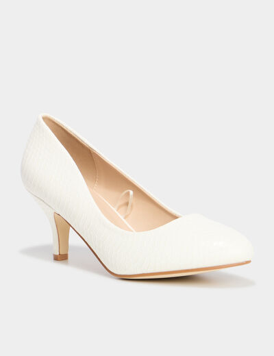 Escarpins irisés blanc femme