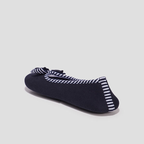 chaussons ballerines isotoner bleu marine femme Chaussons ballerines Isotoner bleu marine femme