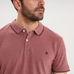 Polo piqu&eacute; coton manches courtes vieux rose homme