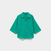 Chemise broderie anglaise coton vert canard femme