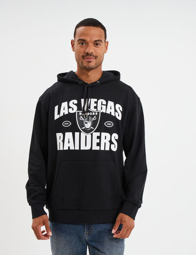 Sweat hoodie 1 poche à capuche NFL noir homme