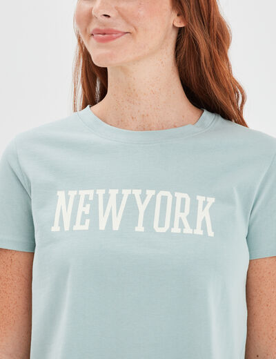 T-shirt manches courtes vert femme