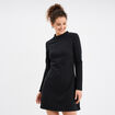 Robe évasée col montant courte Liberto noir femme