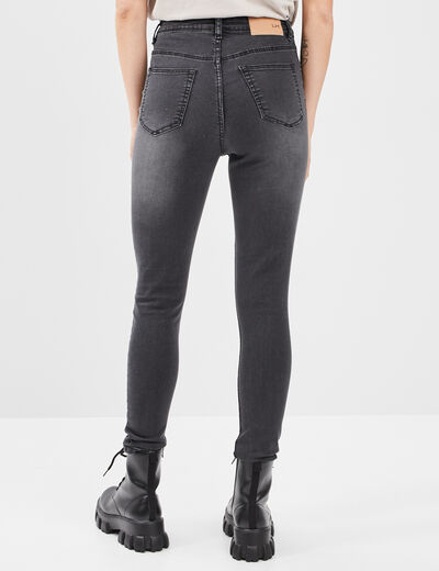 Jeans skinny 7/8ème denim noir femme