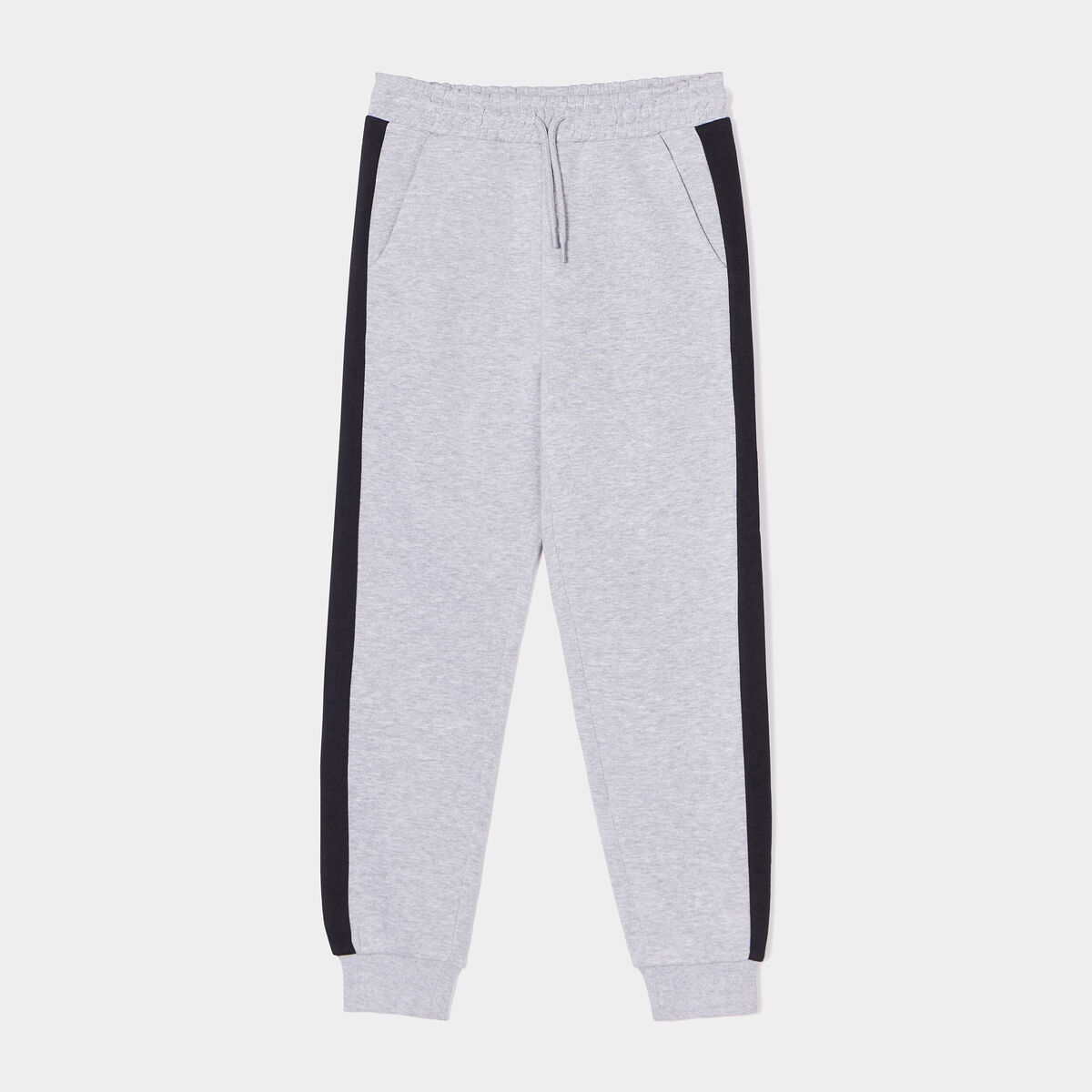 Pantalon jogging molleton gris clair garçon