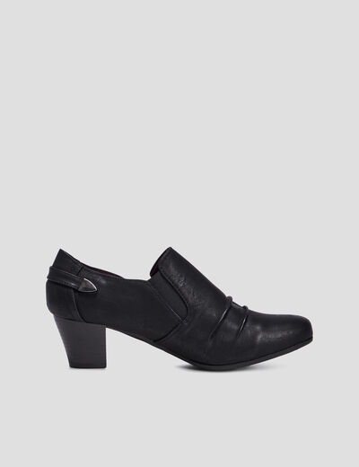 Escarpins à talon carré noir femme