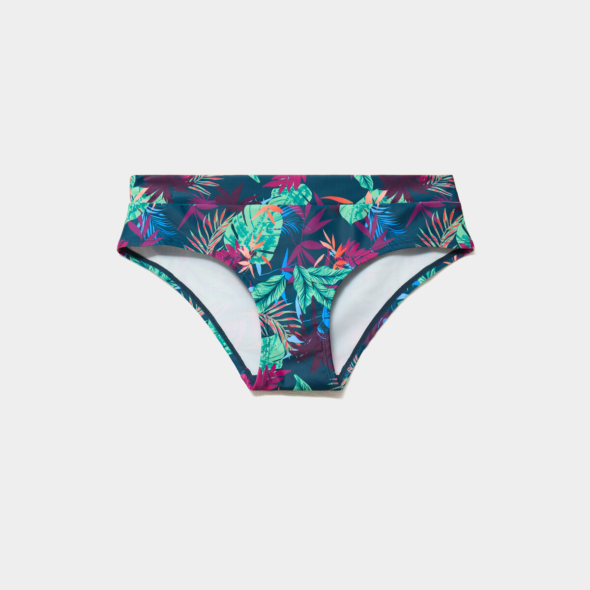 Bas de maillot de bain shorty bleu p&eacute;trole femme