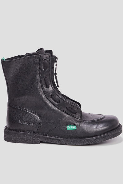Bottines en cuir Kickers Meeticrock noir femme