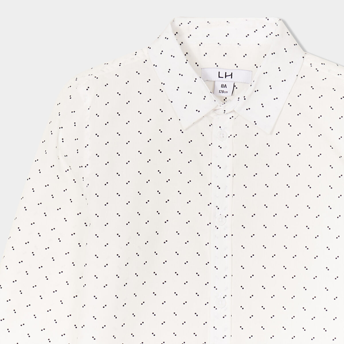 Chemise col français coton majoritaire blanc garçon